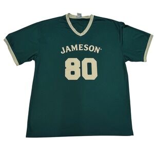 Jameson Irish Whiskey Jersey Shirt Mens Medium Green #80 Graphic Bar Festival